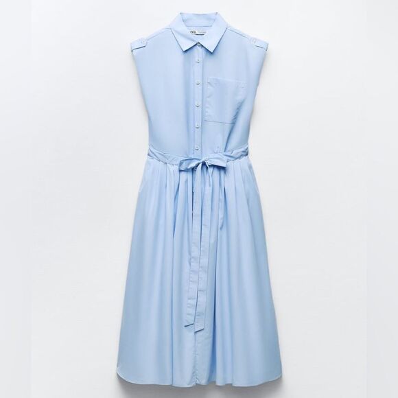 Zara Poplin Cotton Dress Bloggers - Picture 6 of 10